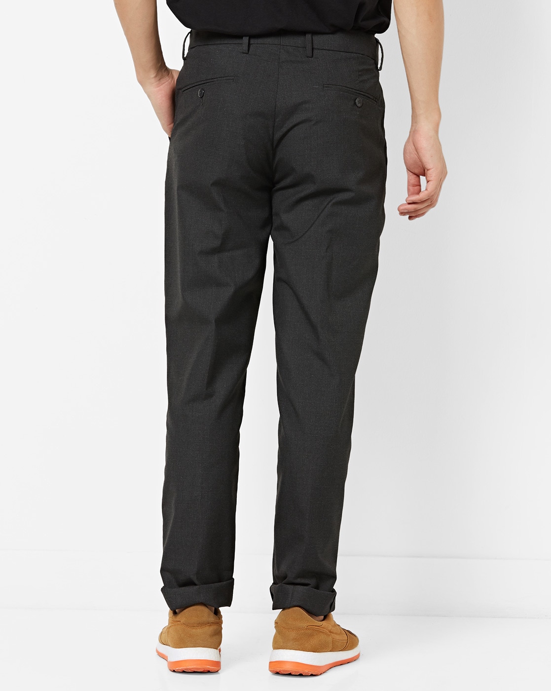 Peter England Trousers  Chinos Peter England Grey Formal Trousers for Men  at Peterenglandcom
