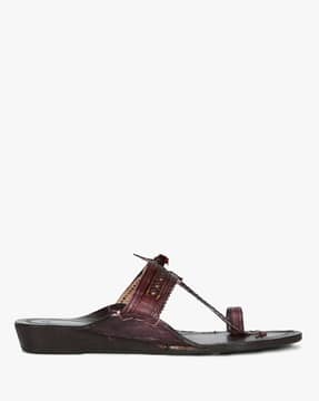 Buy Burgundy Flat Sandals for Women by Indie Picks Online