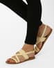 cream sandals flat