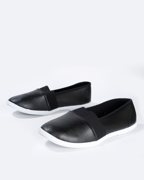 Textured Slip-On Casual Shoes with Elasticated Gusset