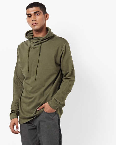 Buy Olive Green Sweatshirt Hoodies for Men by DEEZENO Online Ajio