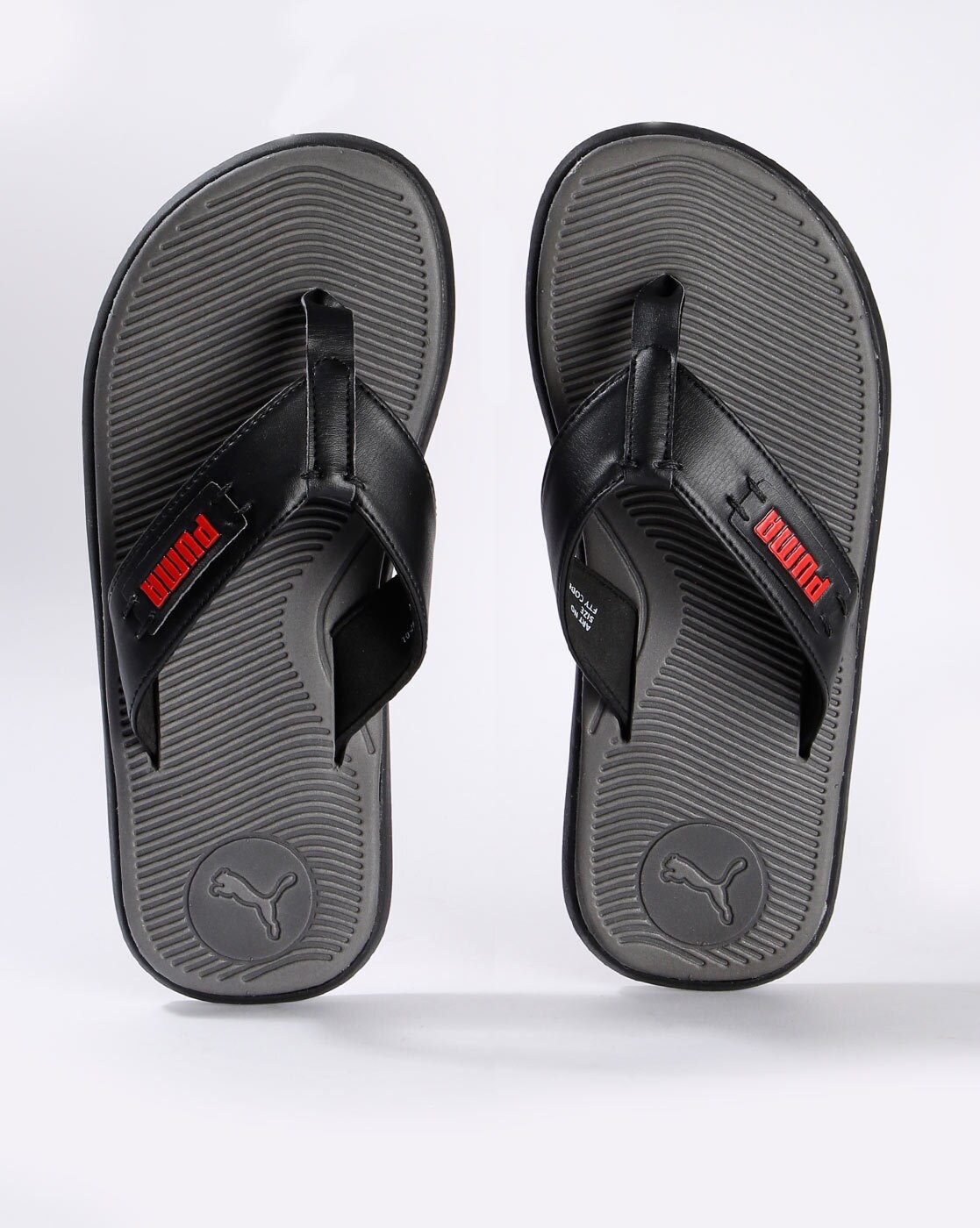 puma men black flipflop