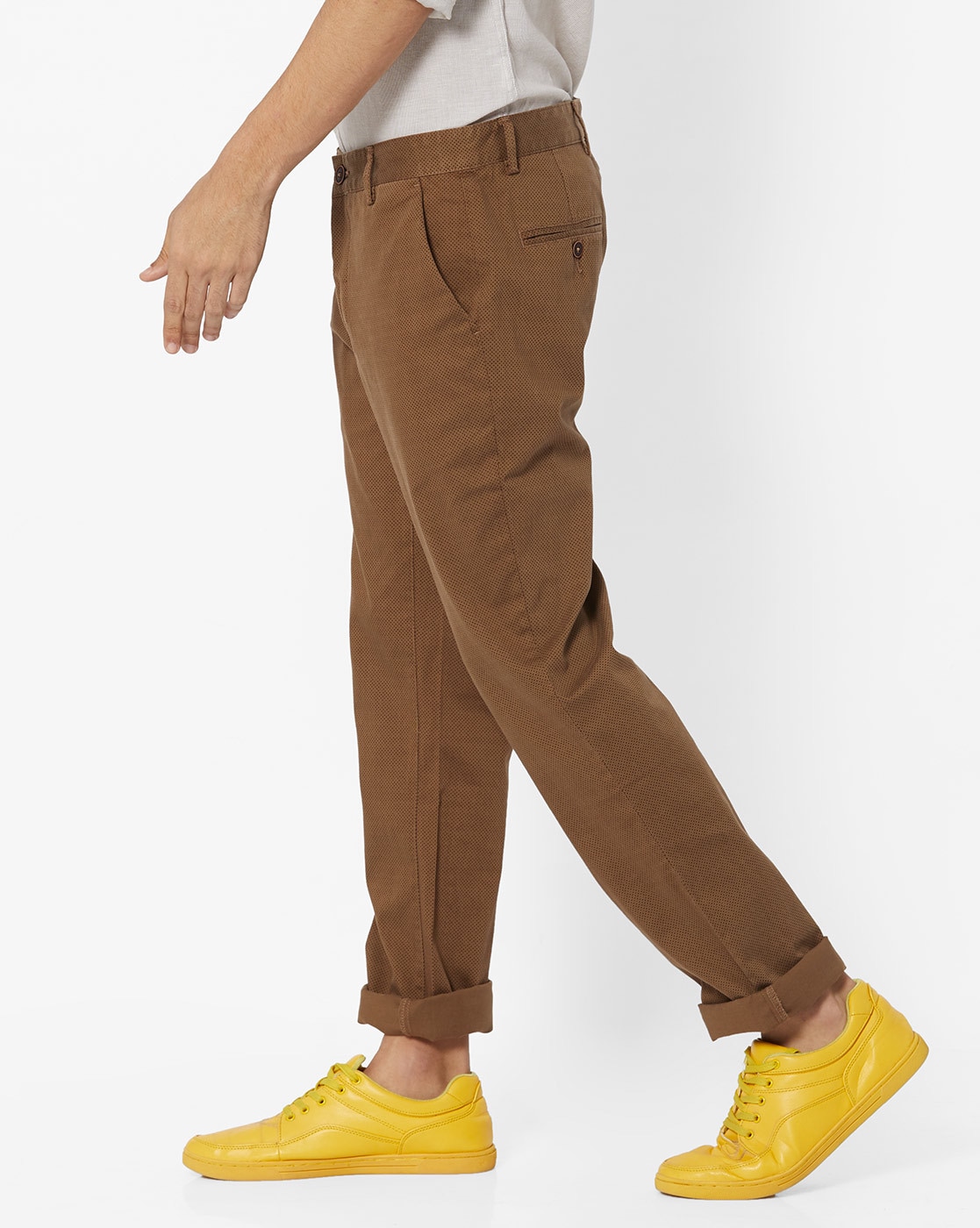 TINTED Trousers and Pants  Buy TINTED Crepe Regular Fit Mustard Trouser  Online  Nykaa Fashion