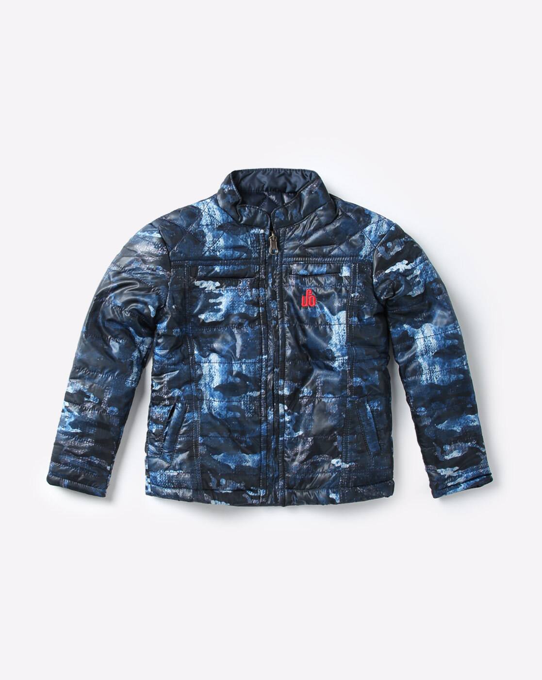 Colourblock Quilted Zip Front Jacket with Insert Pockets Colourblock Quilted Zip Front Jacket with Insert Pockets