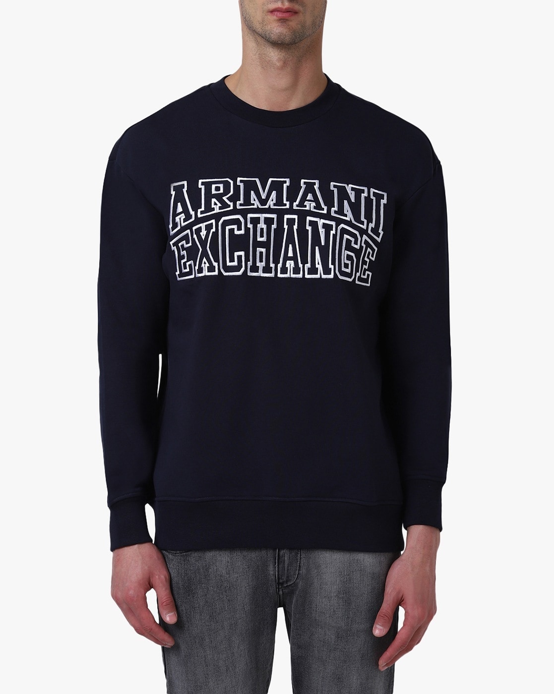 navy armani sweatshirt