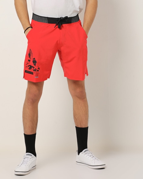 reebok red shorts