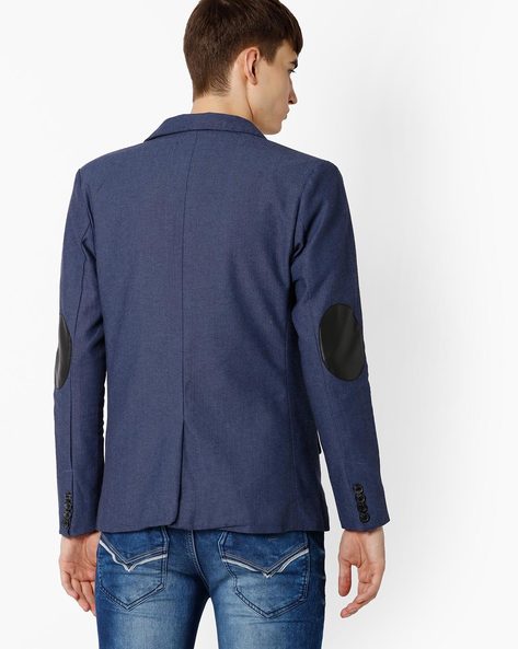 Slim Fit Blazer with Elbow Patches