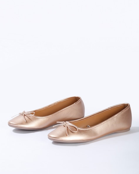 rose gold flat shoes