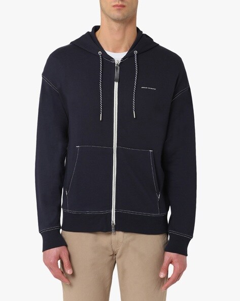 blue armani hoodie