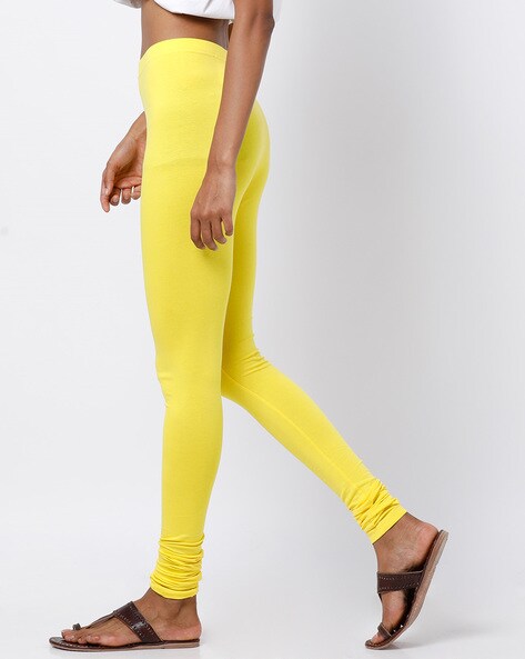 Buy Lime Green Leggings for Women by DE MOZA Online