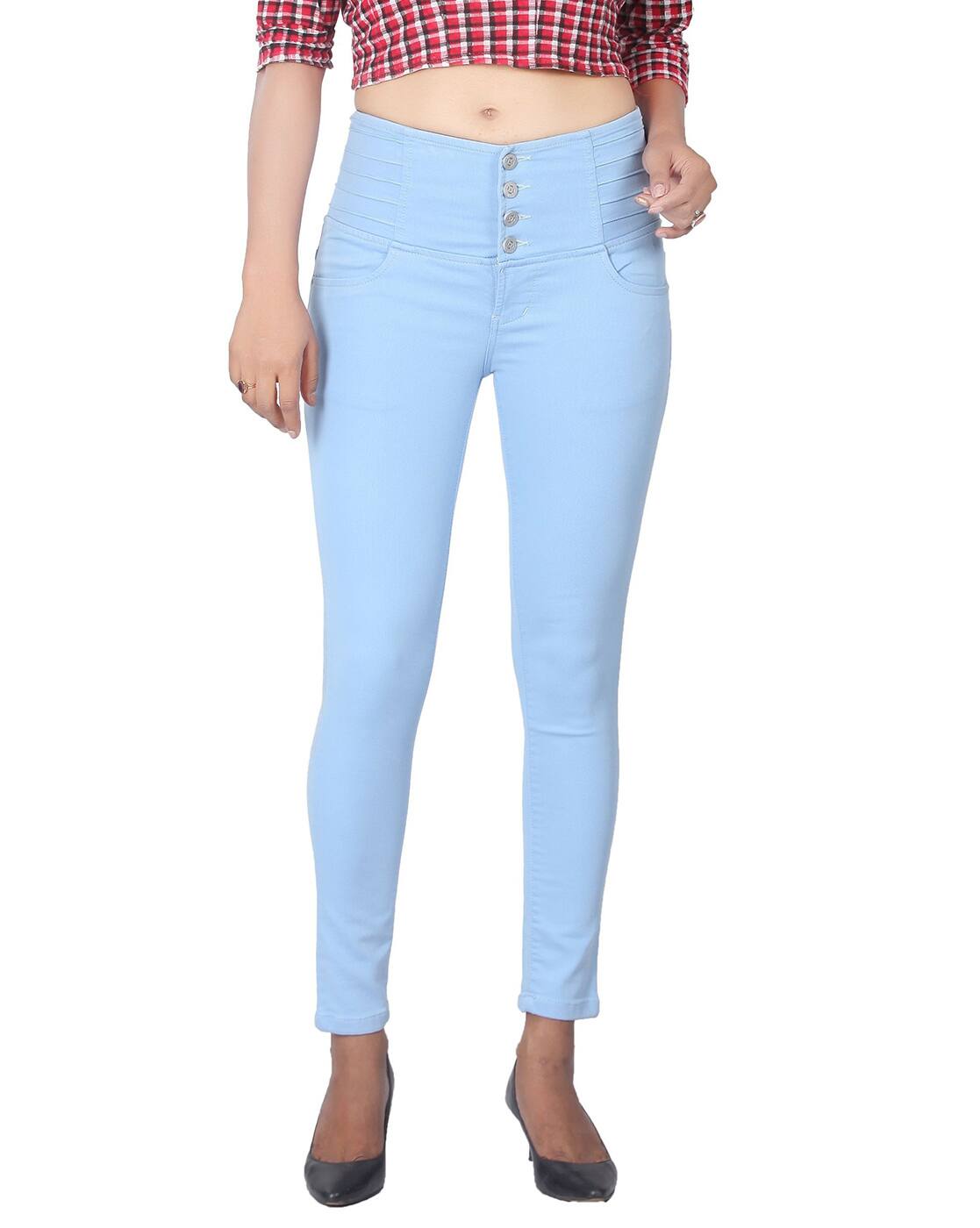 women's 3 button jeans