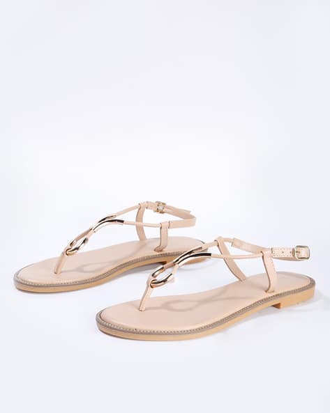 nude flat sandals
