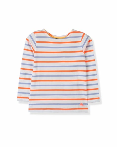 Cherry Crumble Striped Round-Neck T-shirt