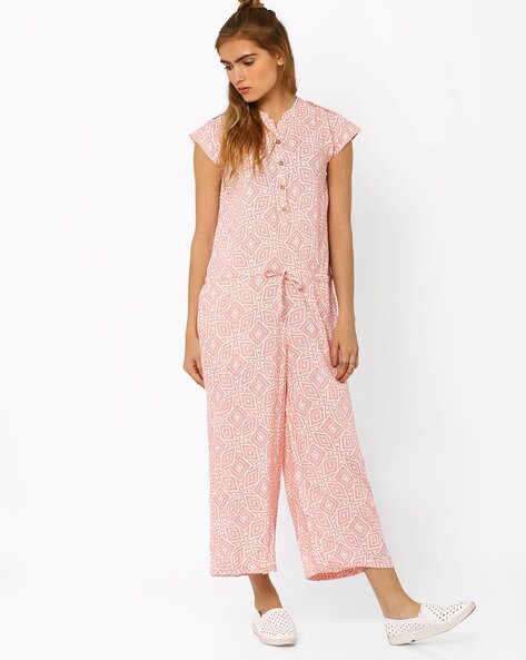 peach colour jumpsuit