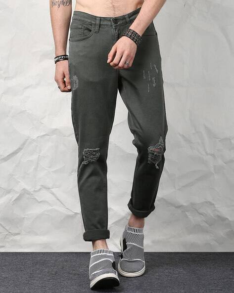 Buy Grey Jeans for Men by SKULT by 