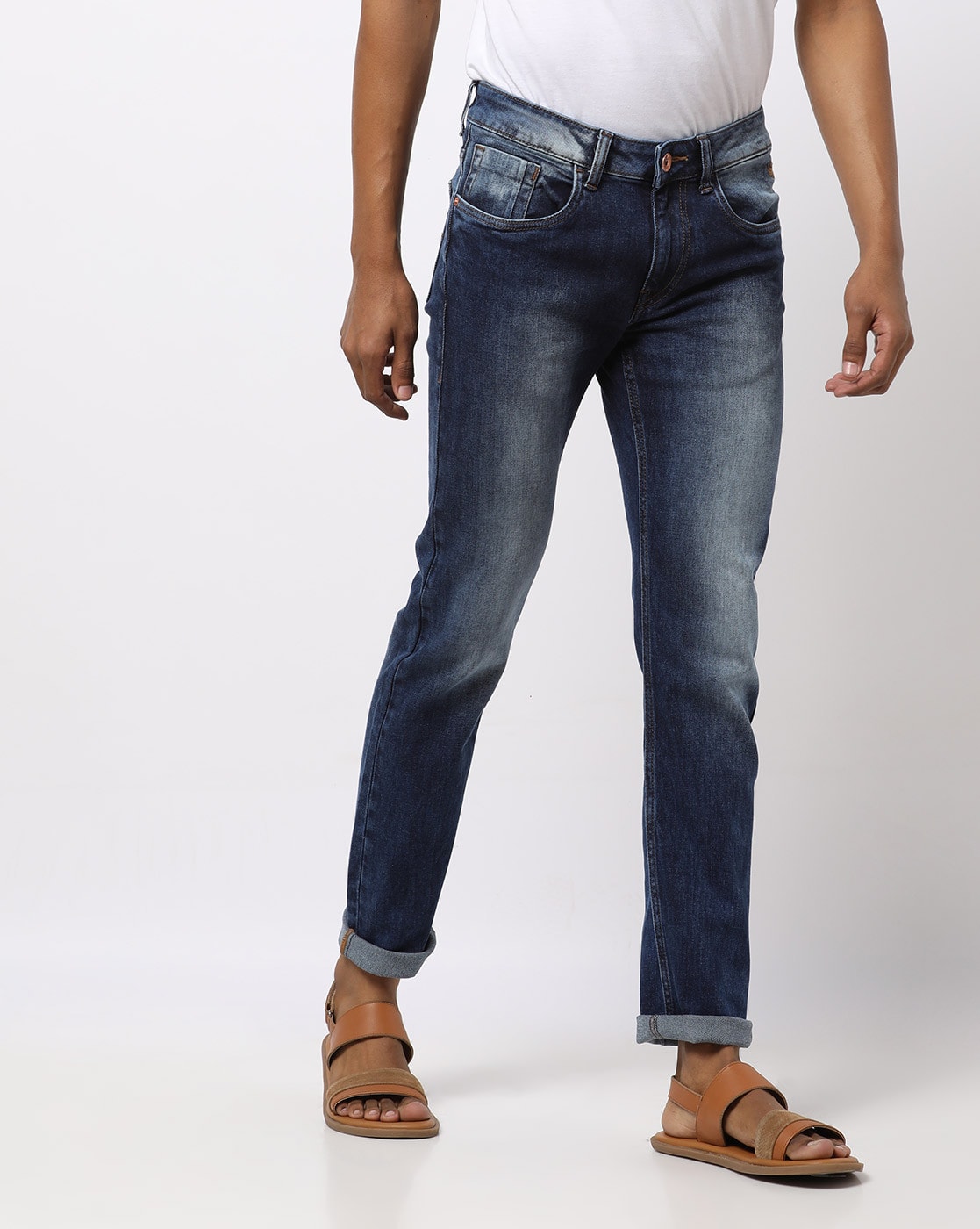 flying machine tapered fit men blue jeans