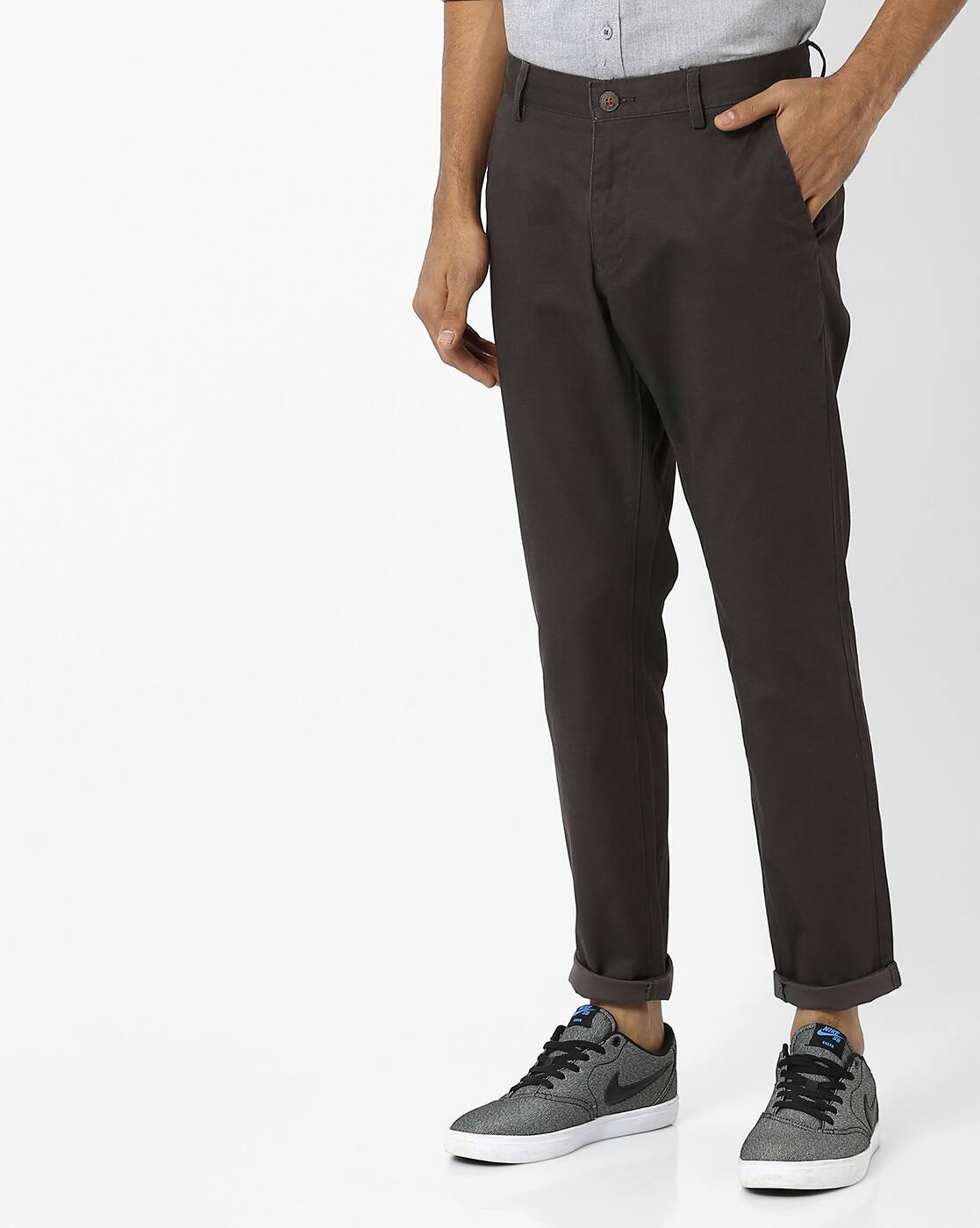 grey tapered chinos