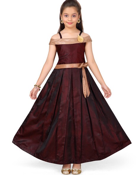 girls maroon dress