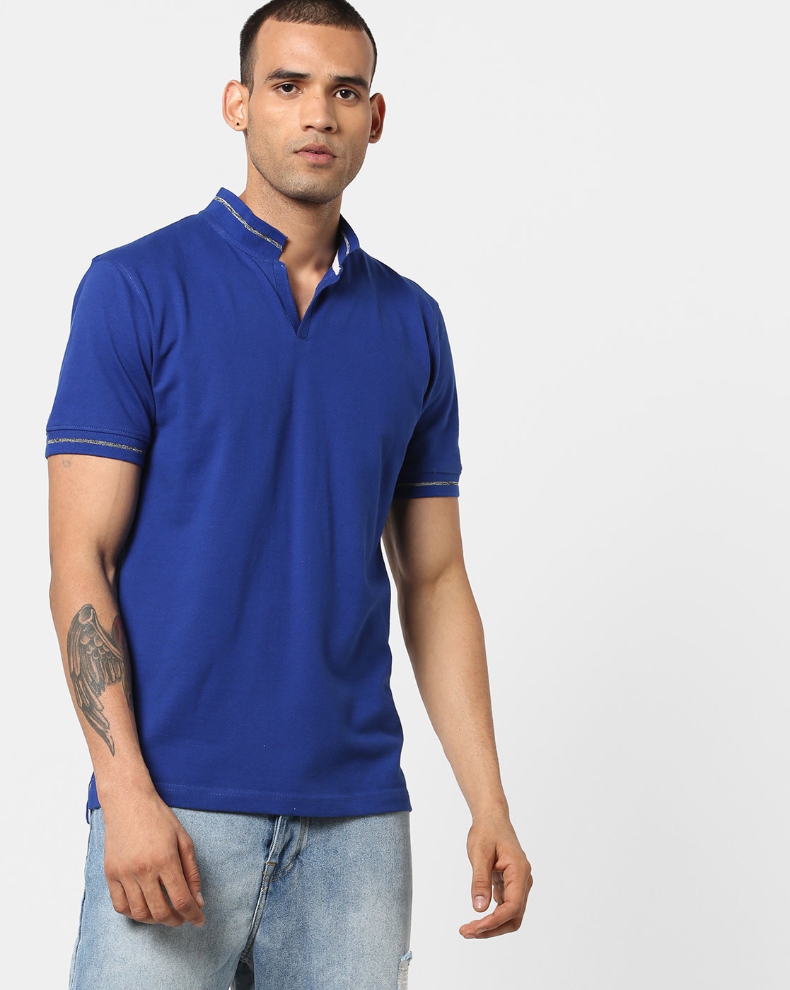 t shirt stand collar