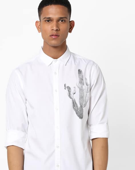 men's shirt with cactus print