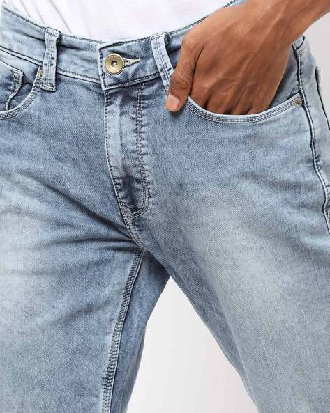 Heavy-Wash Slim Fit Low-Rise Jeans (Image - 2)