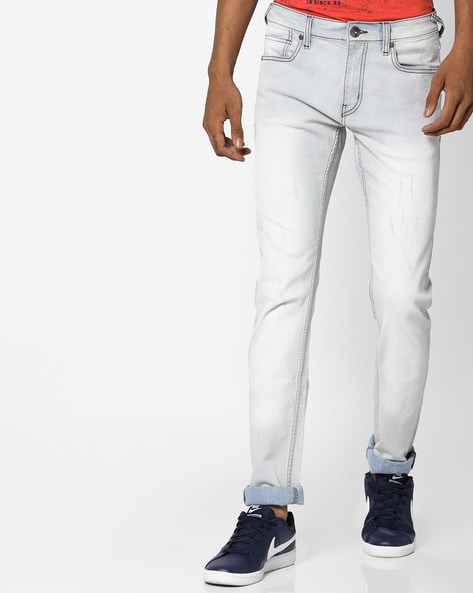 faded blue jeans mens