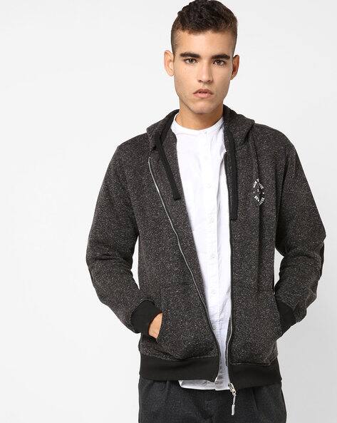 open front hooded sweatshirt