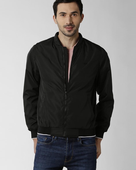 peter england black denim jacket