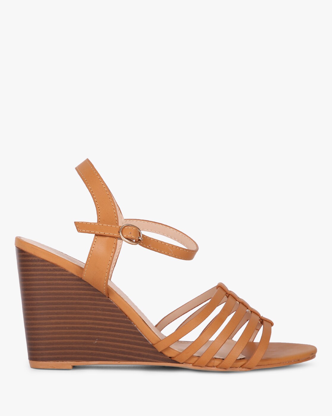 tan strappy wedges