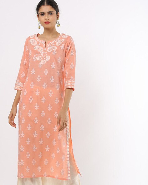 Embroidered Straight Kurta