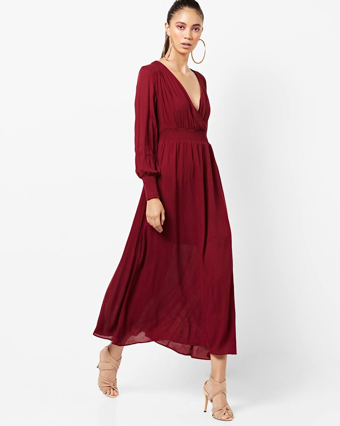 buy burgundy dress