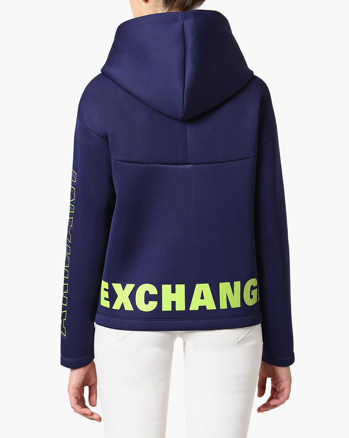 armani exchange blue hoodie