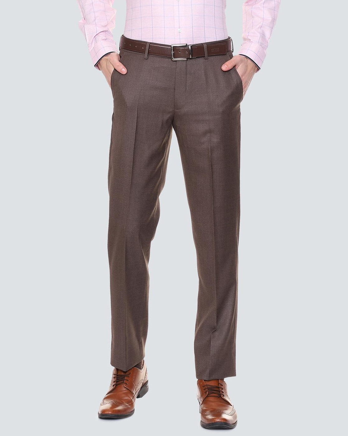 Buy LOUIS PHILIPPE Mens Pleated Front Regular Fit Solid Trouser  Shoppers  Stop