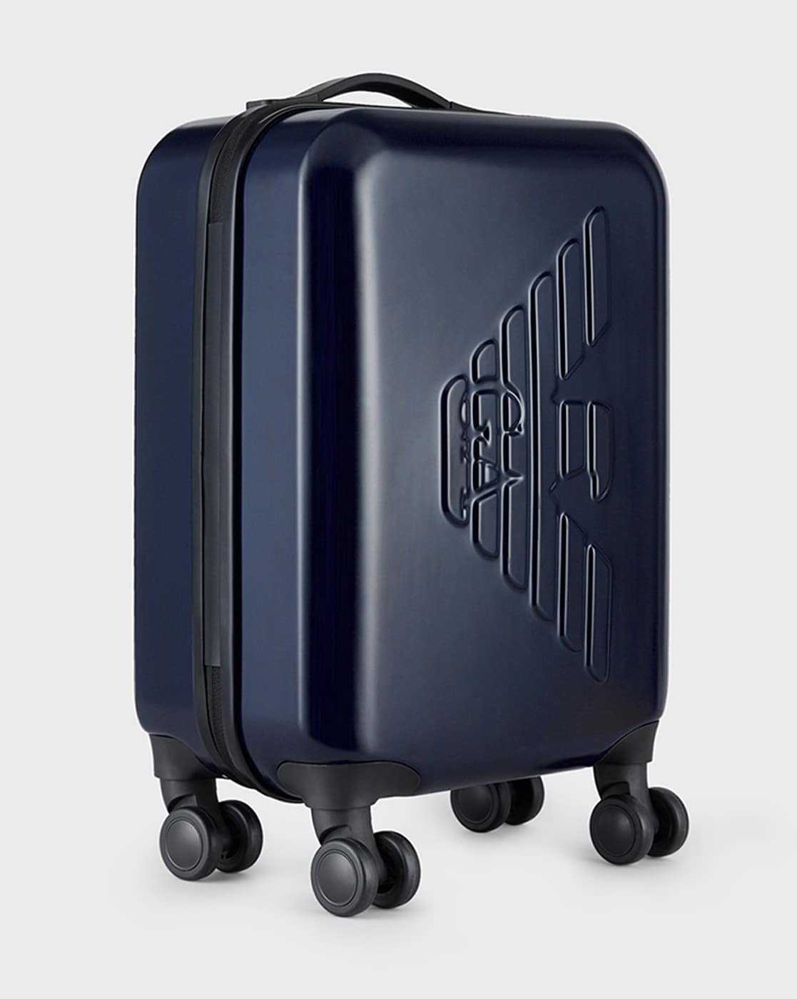 Buy EMPORIO ARMANI Trolley Bag with Signature Branding Navy Blue