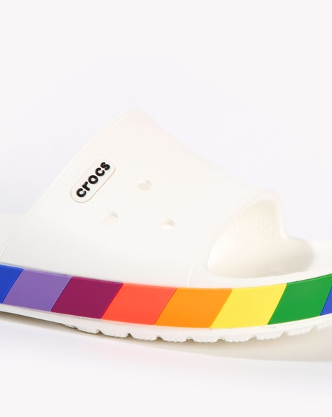 Crocband iii best sale rainbow block slide