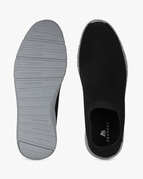 Ndure Mens Mesh Slip On Trainers Buy BLACK Slip-On Sports Shoes