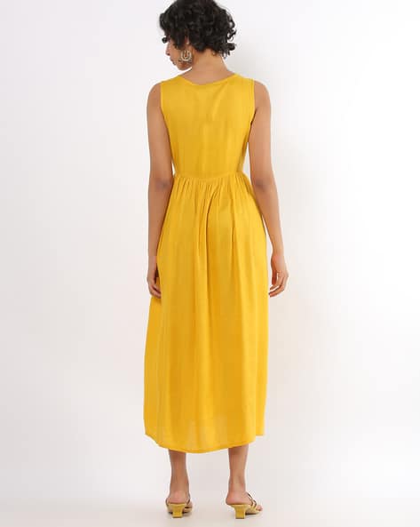 Sleeveless Embroidered Fit & Flared Dress (Image - 1)