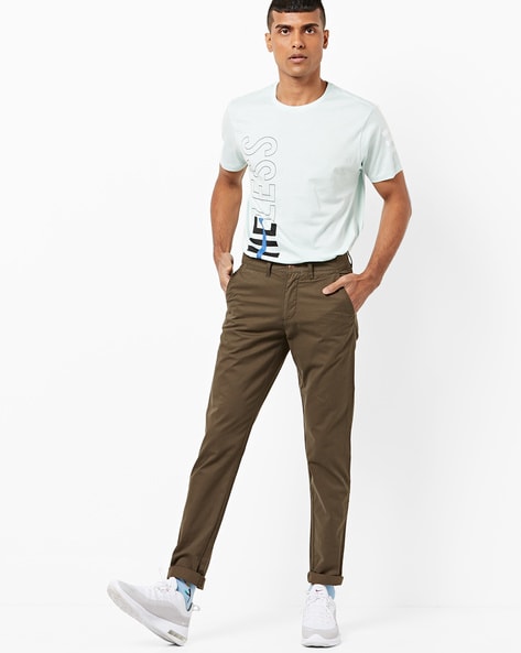 Buy Olive Green Trousers & Pants for Men by AJIO Online