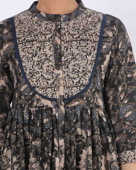 Floral Print Button-Down Flared Dress (Image - 1)