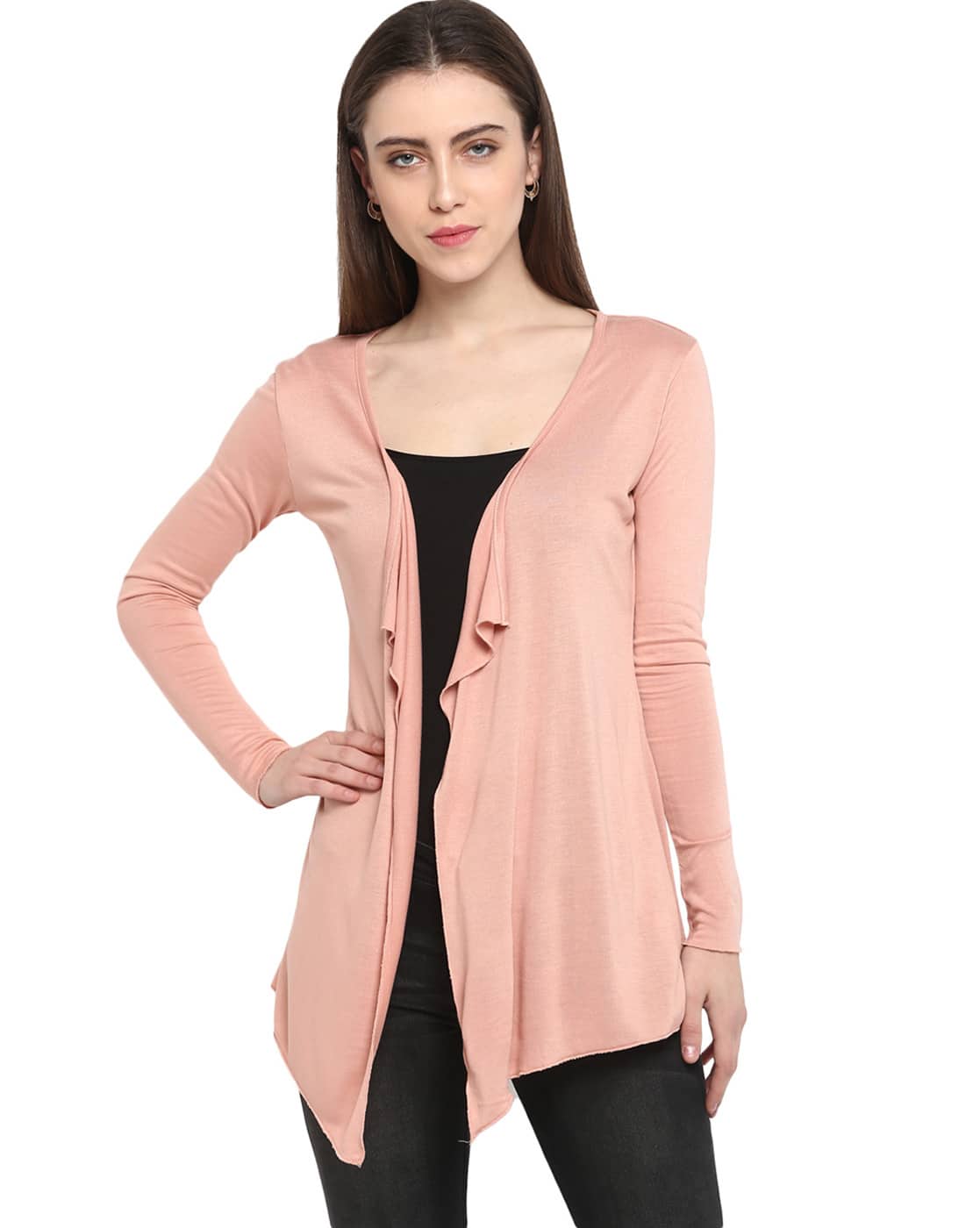 Buy Peach Shrugs \u0026 Jackets for Women by 