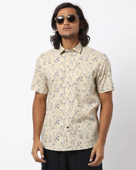 Buy Beige Shirts for Men by NETPLAY Online