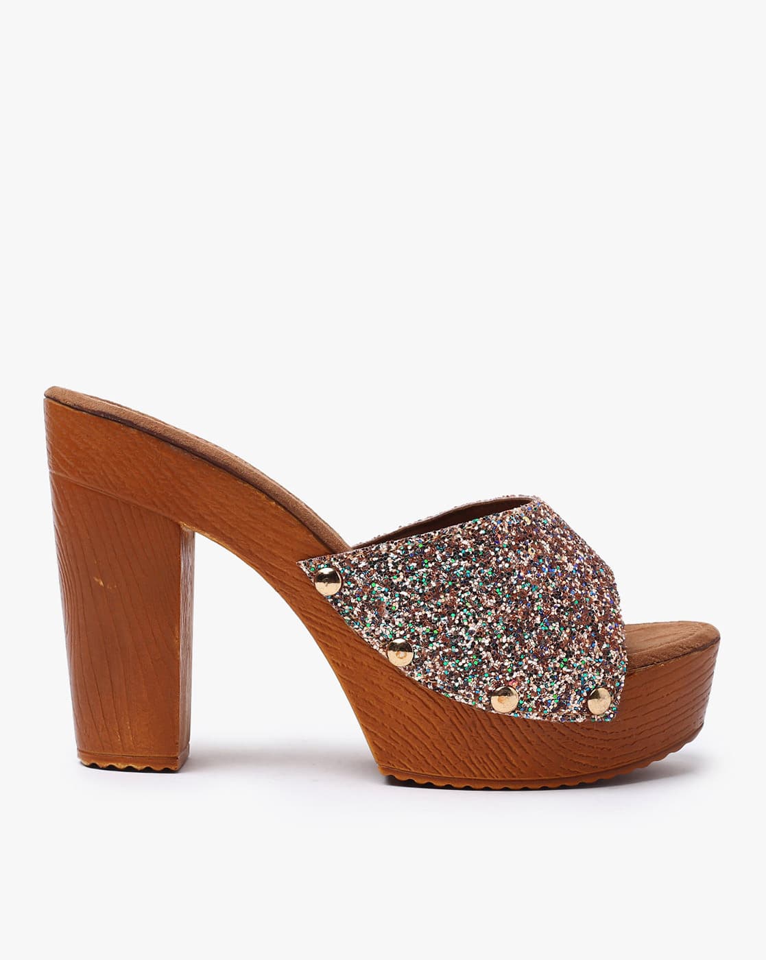 Buy Rose Gold-Toned Heeled Sandals for 