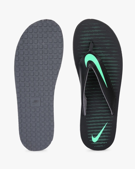 Buy Black Green Flip Flop Slippers for Men by NIKE Online