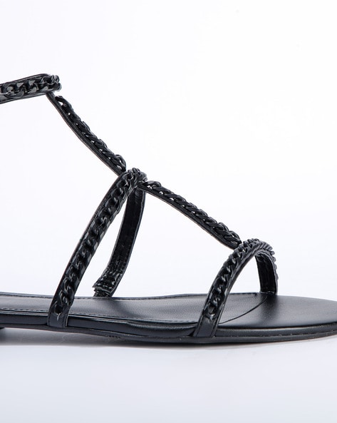 Buy Black Flat Sandals for Women by GUESS Online Ajio