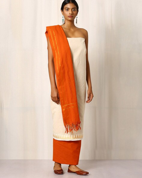 Buy Generic Women's Cotton Dress Material (Patiyala Shree White_White_Free  Size) at Amazon.in