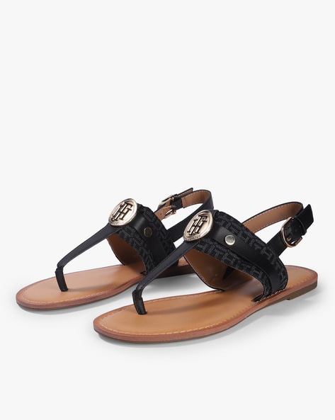 tommy hilfiger women's black sandals