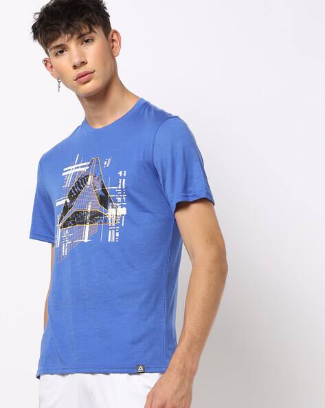 reebok blue t shirt