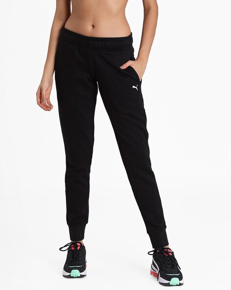 puma black joggers womens