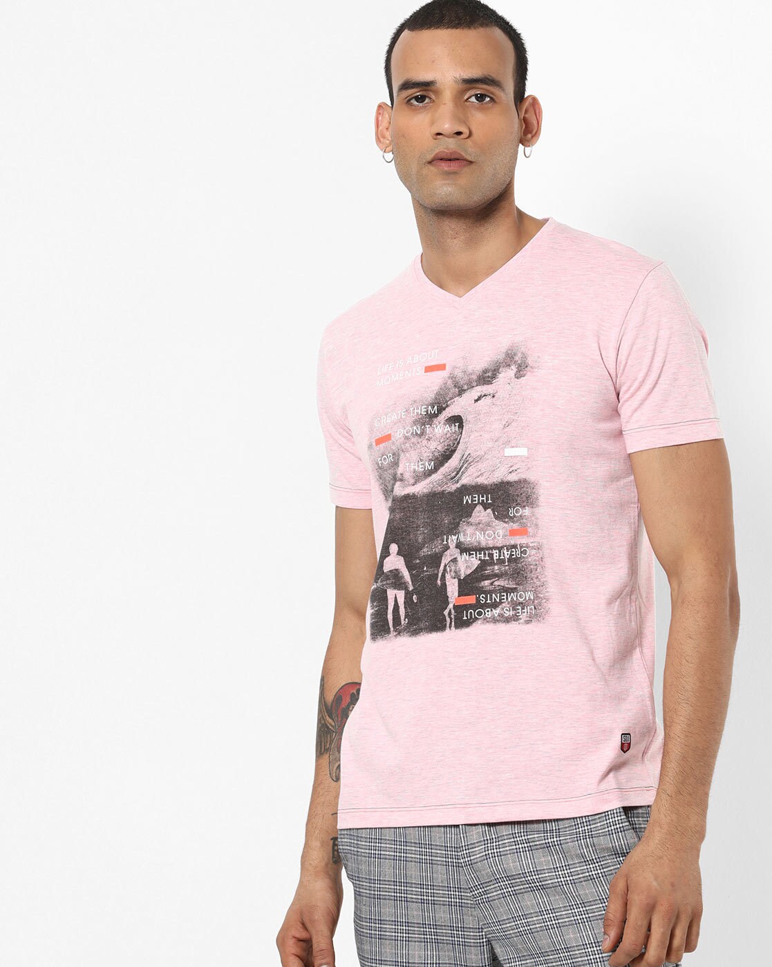 light pink t shirt mens