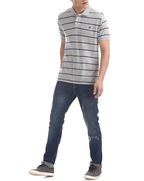 Striped Regular Fit Polo T-shirt (Image - 2)